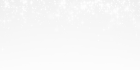 The snow is gently and slowly falling in slow motion on a white background