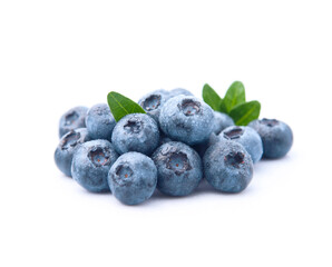 Ripe Blueberries with drops water