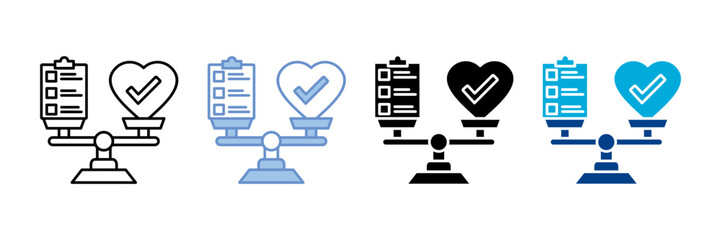 Work Balance Icon Set Multiple Style Collection