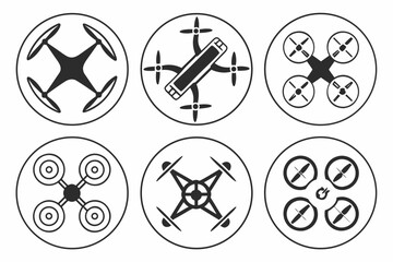 Collection of Drone Icons and Symbols.