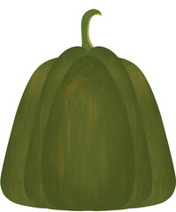 green pumpkin isolated on white