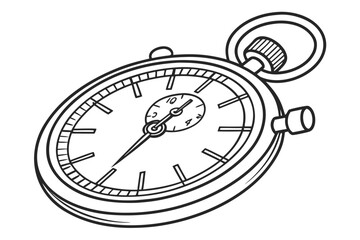 Vintage Stopwatch Illustration for Time Measurement.