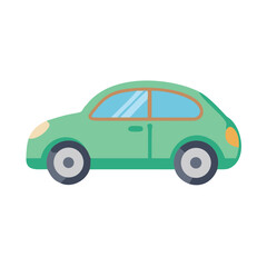 Fototapeta premium Car clip art vector icon illustration, modern automobile design, cartoon vehicle graphic, car isolated on white background, transportation concept.