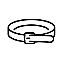 Vector black line icon for Belt