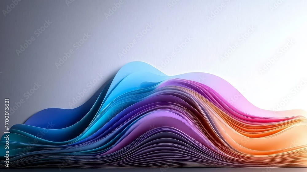 Canvas Prints vibrant waves of colorful gradations in a modern artistic background for creative design projects