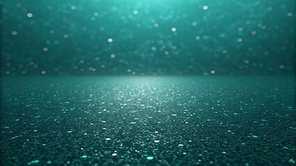 Teal Glitter Background: Sparkling Festive Texture with Bokeh Lights, Elegant and Luxurious Design.