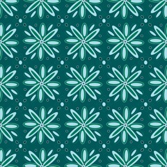 Vector seamless pattern abstract floral background.