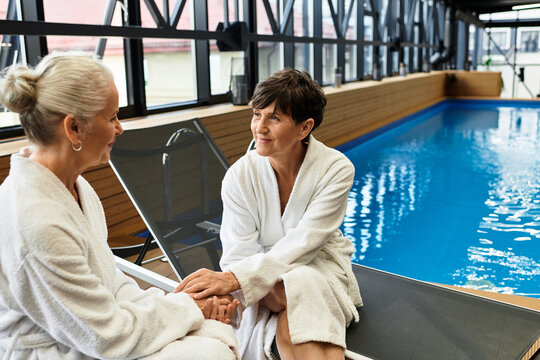 Wellness retreat moments of joy for an active senior women