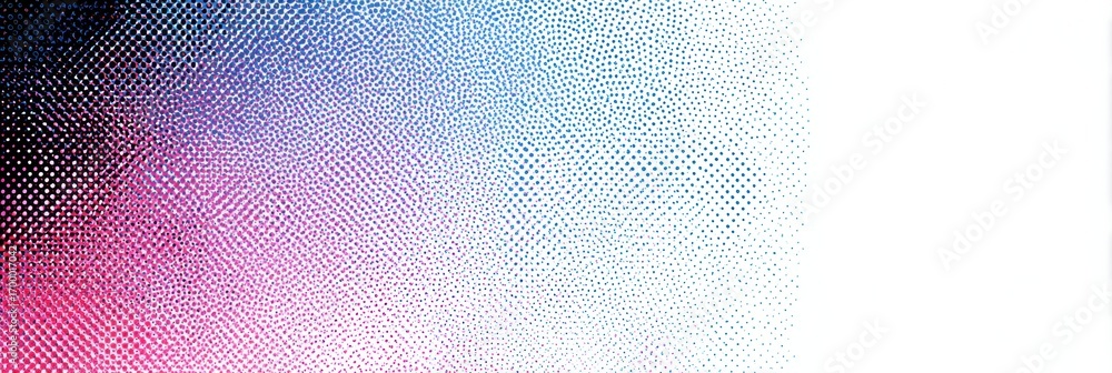 Poster colorful abstract gradient patterns with dots and smooth transitions in blue and pink shades near th