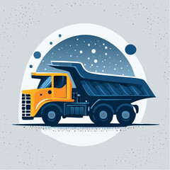 Pixel Art Yellow And Blue Dump Truck