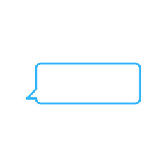 Empty speech bubble for text messages or chat communication