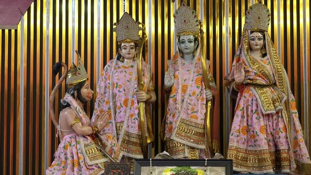 Ram Darbaar Idol with Lord Ram, Sita, Lakshman and Hanuman