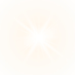A bright and vivid sunlight flare background featuring captivating light rays in PNG format for your creative designs