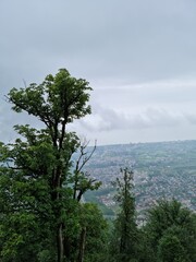 Telecabin in Namak Abroud and Caspian Sea View.