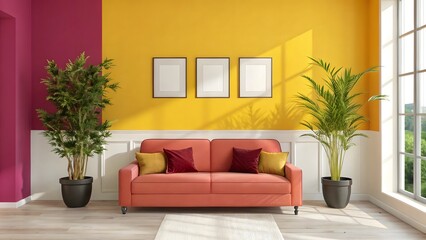 modern living room with sofa