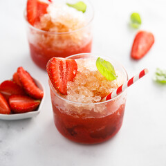 Refreshing strawberry drink