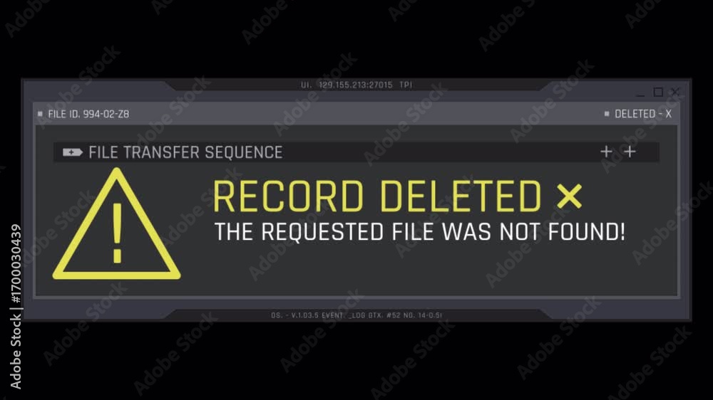 Poster file transfer error: record deleted, file not found on futuristic interface