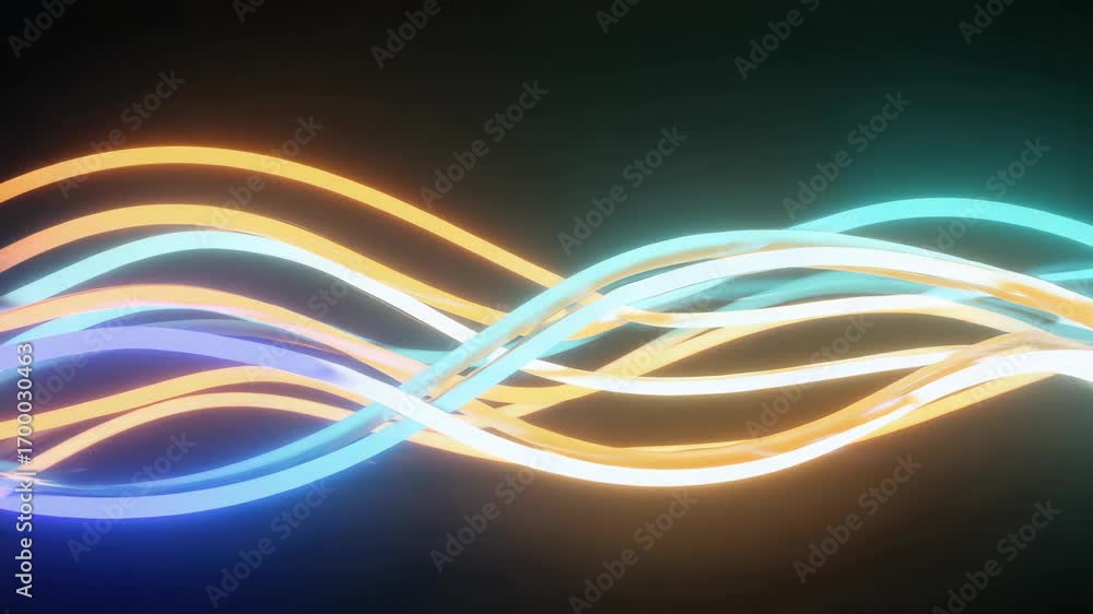 Poster vivid and vibrant neon lights twist and turn in a mesmerizing abstract design that captures the esse