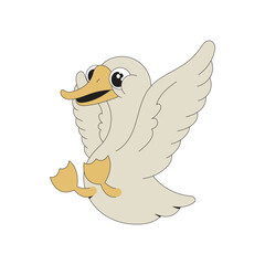 Duck Mascot Character Cartoon Icon Illustration