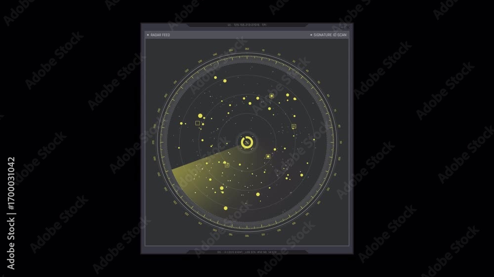 Poster dynamic radar scan: tracking unidentified signals, intriguing visuals