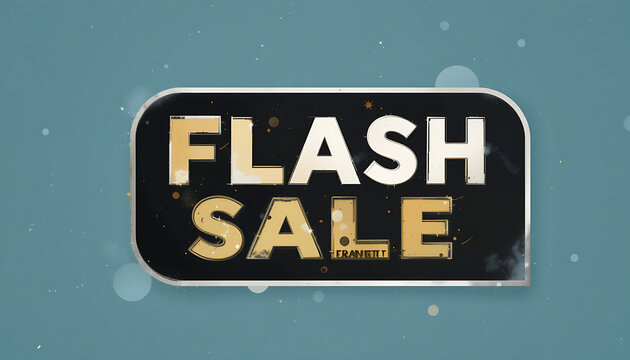 Flash Sale Retro Promotional Sign.
