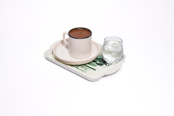 Turkish coffee.Turkish coffee ready to serve.
