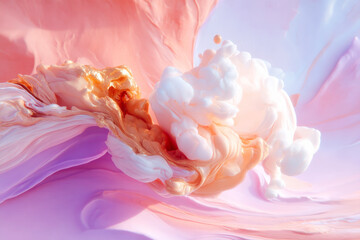 A serene abstract image of earth tone ink colors blending in peaceful water