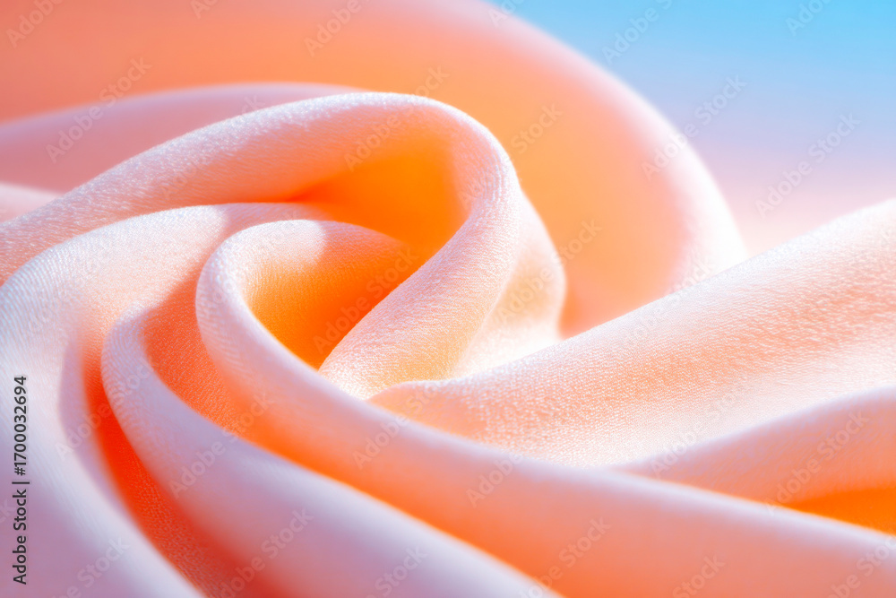 Poster a vibrant abstract background featuring flowing fabric in a creative wave pattern