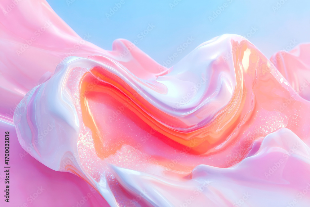 Poster a vibrant abstract fluid wave background featuring a dynamic flow with a beautiful color gradient of