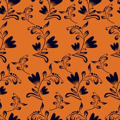Fototapeta premium Seamless Abstract Tropical Pattern In Vector