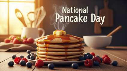 Celebrate National Pancake Day with a Delicious Stack of Fluffy Pancakes