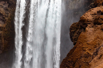 waterfall on the rocks