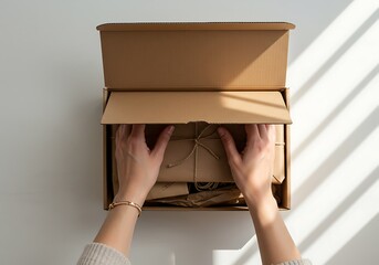 Sunlight-Drenched Unboxing: A Moment of Anticipation