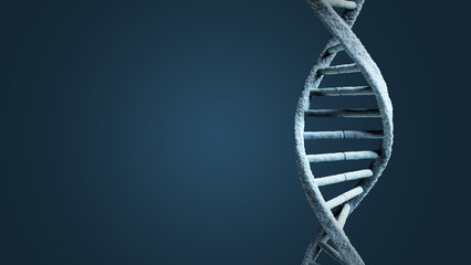 Nucleic acid. DNA. Double helix. Strand. Copy space.  3d illustration.
