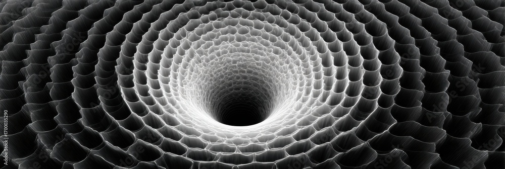 Aufkleber intricate structure of a microscopic tunnel showcasing unique hexagonal patterns and textures found 