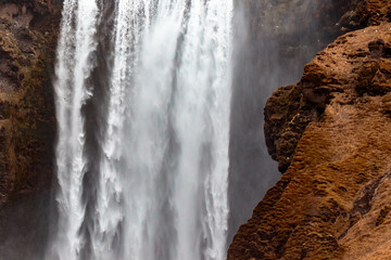 waterfall on the rocks