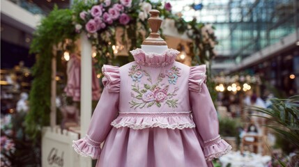 Fototapeta premium Detailed embroidered childrens dress