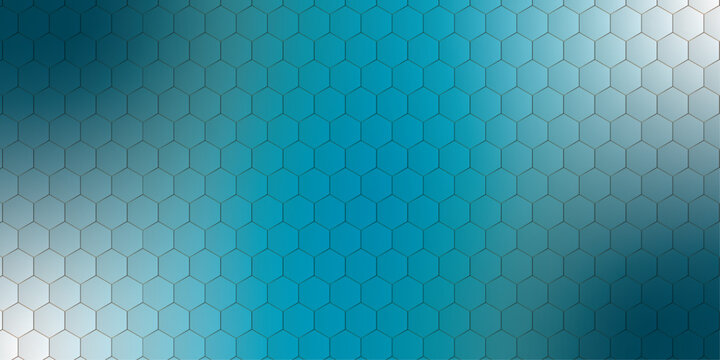 Abstract cyan-blue hexagon shape with science and health care concept background | Vector illustration | Futuristic technology concept | Hexagon Abstract 3D Pattern Background
