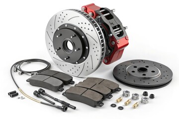 High-performance Brake Kit With Rotors, Calipers, and Accessories for Vehicles