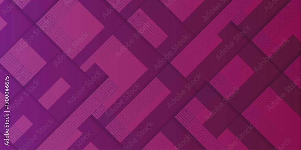 Poster abstract stripes thin line with geometric random size box | modern light magenta color angle gradien