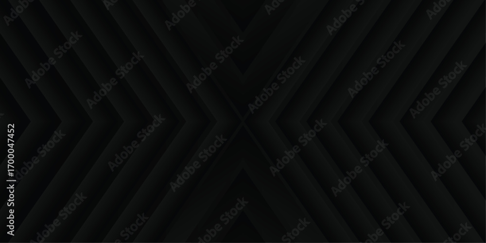 Poster abstract arrow shape with gradient glowing effect | black stripe four directional shape | modern geo