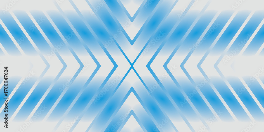 Aufkleber abstract arrow shape with gradient glowing effect | sky blue stripe four directional shape | modern 