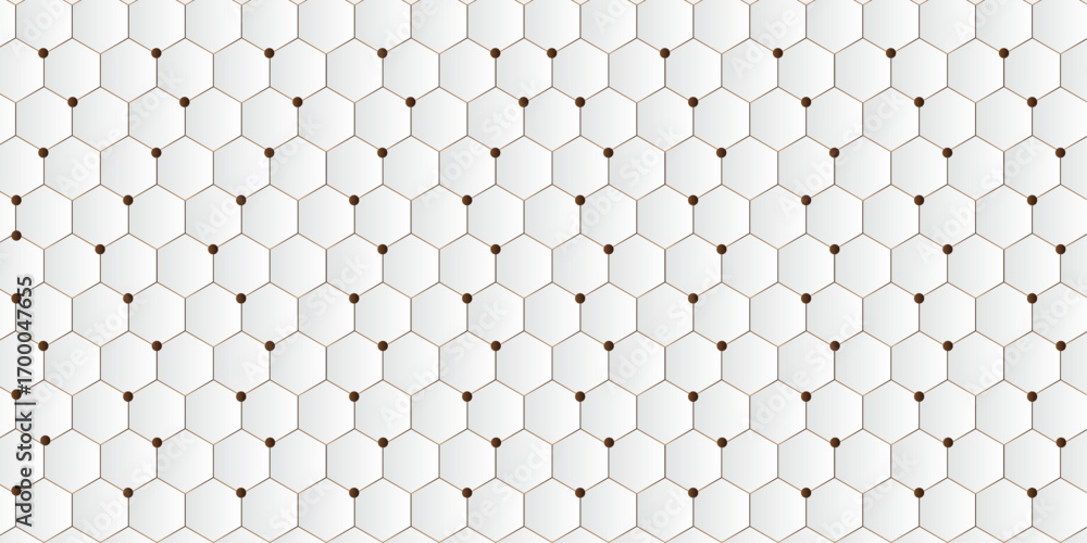 Aufkleber 3d hexagonal shape abstract pattern background | modern white geometric vector with circle suit for 