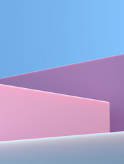 Product presentation background color block 3d render