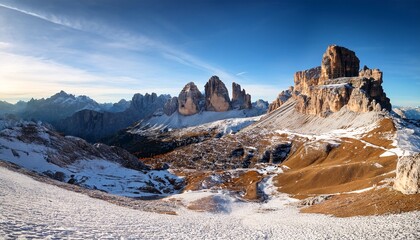 tofana peaks wihh cinque tori dolomites italy