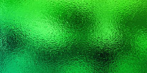 green Foil Texture Background with Glass Effect or sea green glass texture. Abstract gradient bright light reflection and shiny rough texture surface. Glass effect background
