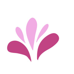 pink flower vector element splash ilustration
