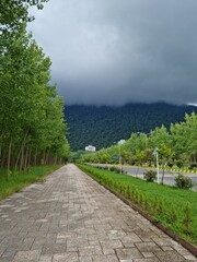 Mountain View in Namak Abroud Town.