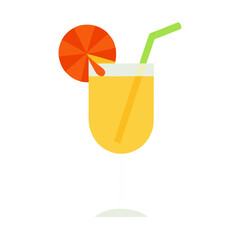 Cocktail glass vector PNG, tropical drink, isolated