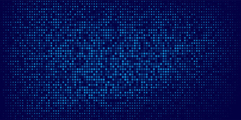 Blue Dot Paint Background. Round Event Texture. Orange Falling Circle. Yellow Top Confetti Illustration.